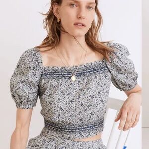 Madewell Jeanette Top in Florentine Floral Size Medium